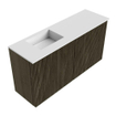 Mondiaz JOYA 80cm toiletmeubel - kleur Shadow - Wastafel FAYE positie Links 1 kraangat kleur Talc. SW1421427