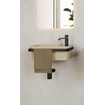 FugaFlow Eccelente Pietra Fonteinset - 45x27cm - 1 kraangat - keramiek - handdoekbeugel - mat beige SW1481812