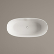 FugaFlow Eccelente Calma Vrijstaand Bad - 160x75x60cm - solid surface - mat crème SW1451418