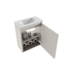 MONDIAZ TURE-DLUX Meuble toilette - 40cm - Linen - EDEN - vasque Opalo - position centrale - sans trou de robinet SW1104377