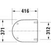 Duravit Starck 3 Vital WC-zitting - 41.6x37.1x4.6cm - Kunststof wit Glanzend 0290131
