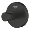 GROHE Essentials Accessoires de toilette - porte-rouleau avec couvercle - brosse WC - crochet à serviette - porte-rouleau de réserve - noir mat SW1204281