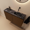 MONDIAZ TURE-DLUX Meuble toilette - 80cm - Rust - EDEN - vasque Lava - position droite - sans trou de robinet SW1104029