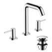 Hansgrohe Tecturis Mitigeur lavabo - mitigeur - rond - bec 15.6 cm - 3 trous - chrome SW918664