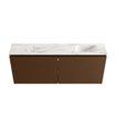 MONDIAZ TURE-DLUX Meuble toilette - 120cm - Rust - EDEN - vasque Frappe - position droite - sans trou de robinet SW1103031