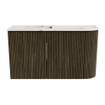 Mondiaz JOYA-DLUX 71.6cm meuble de salle de bains - arrondi droit couleur Shadow - Vasque FAYE position Gauche 1 trou de robinet couleur Nata. SW1424977