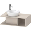 Duravit D-neo Meuble sous vasque 80x48x26cm sans tiroirs Taupe mat SW641162