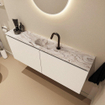 MONDIAZ TURE-DLUX Meuble de WC 120 cm Talc. Lavabo EDEN Glace position milieu. Avec 1 trou de robinet. SW1103132