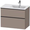 Duravit D-neo Meuble sous vasque 81x46.2x62.5cm 2 tiroirs Basalte mat SW641429