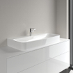 Villeroy & Boch Finion Lavabo à poser face inférieure meulée 100x47cm avec 1 trou pour robinetterie ceramic+ avec trop-plein caché blanc SW106504