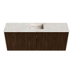 Mondiaz JOYA-DLUX 100cm meuble de salle de bains - couleur Walnut - Vasque FAYE position Milieu 1 trou de robinet couleur Frappe. SW1422352