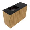 Mondiaz JOYA 60cm toiletmeubel - kleur Oak - Wastafel FAYE positie Links Zonder kraangat kleur Urban. SW1426190