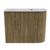 Mondiaz JOYA-DLUX Meuble de toilette 51,6cm - arrondi droit couleur Dusk - Lavabo FAYE position Gauche Sans trou de robinet couleur Glace SW1423165
