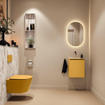 MONDIAZ TURE-DLUX 40cm toiletmeubel Ocher. EDEN wastafel Glace positie midden. Zonder kraangat. SW1103394