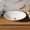 BRAUER Vortex vasque à poser - 58 ovale pierre fine mat blanc SW104805