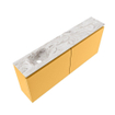 MONDIAZ TURE-DLUX Meuble toilette - 120cm - Ocher - EDEN - vasque Glace - position gauche - 1 trou de robinet SW1103413