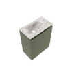 MONDIAZ TURE-DLUX Meuble toilette - 40cm - Army - EDEN - vasque Glace - position gauche - 1 trou de robinet SW1103144