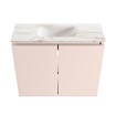 MONDIAZ TURE-DLUX Meuble toilette - 60cm - Rosee - EDEN - vasque Frappe - position centrale - 1 trou de robinet SW1102947