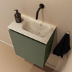 MONDIAZ TURE-DLUX Meuble toilette - 40cm - Army - EDEN - vasque Ostra - position droite - sans trou de robinet SW1104691