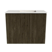 Mondiaz JOYA-DLUX 50cm toiletmeubel - kleur Shadow - Wastafel FAYE positie Rechts 1 kraangat kleur Ostra. SW1422974