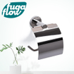 FugaFlow Efficiente Acces Toiletrolhouder - met klep - rond - chroom - Black Friday - SW1123485