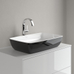Villeroy & Boch Artis lavabo à poser - rectangulaire 58x38x12.5cm - sans trou de robinet sans trop-plein coal black SW68847