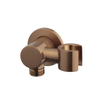 Wiesbaden UniMatch coude mural avec support de douchette orientable rond 1/2" bronze cuivre brossé PVD SW999885