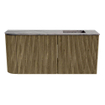 Mondiaz JOYA-DLUX 91.6cm toiletmeubel - ronding links kleur Dusk - Wastafel FAYE positie Rechts 1 kraangat kleur Sombra. SW1426175