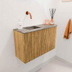 Mondiaz JOYA-DLUX 71.6cm toiletmeubel - ronding rechts kleur Oak - Wastafel FAYE positie Links Zonder kraangat kleur Oza. SW1424122