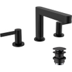 Hansgrohe finoris robinet de lavabo 3 trous 110 pop up plug noir mat SW651109