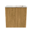 Mondiaz JOYA-DLUX Meuble de toilette 40cm - couleur Chêne - Vasque FAYE position Droite 1 trou de robinet couleur Frappe SW1421862