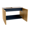 Mondiaz JOYA-DLUX 70cm meuble de toilette - couleur Oak - Vasque FAYE position Gauche Sans trou de robinet couleur Saba. SW1424185