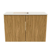Mondiaz JOYA-DLUX Meuble de toilette 60cm - couleur Oak - Vasque FAYE position Gauche 1 trou de robinet couleur Meli. SW1423944