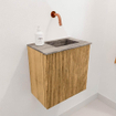 Mondiaz JOYA-DLUX Meuble de toilette 40cm - couleur Chêne - Vasque FAYE position Droite Sans trou de robinet couleur Oza SW1424115