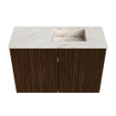 Mondiaz JOYA-DLUX Meuble de salle de bains 60cm - couleur Walnut - Vasque FAYE position Droite 1 trou de robinet couleur Frappe SW1422281