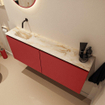 MONDIAZ TURE-DLUX 120cm toiletmeubel Fire. EDEN wastafel Frappe positie links. Zonder kraangat. SW1102789