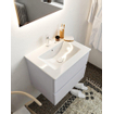 Mondiaz VICA Ensemble de meuble de salle de bain - 60cm - meuble sous-vasque cale - 2 tiroirs - lavabo denia milieu - 1 trou de robinet - version XL 60cm haut SW1091118