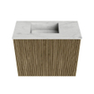 Mondiaz JOYA-DLUX Meuble de salle de bains 50cm - couleur Dusk - Vasque FAYE position Gauche 1 trou de robinet couleur Opalo. SW1423300