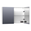 BRAUER Impress Deluxe Armoire de toilette 100x70x15cm avec éclairage LED indirect 2 portes Blanc SW242130