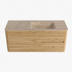 Mondiaz CIRO-DLUX Badkamermeubelset - 120x45x50cm - Solid surface wastafel Arena - 1 wasbak Rechts - zonder kraangaten - 2 lades - Oak SW1531433