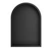 Wiesbaden Demis Niche encastrée - 30x45x10cm - arc arrondi - noir mat SW1473601