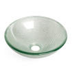 Saniclass Mela Vasque à poser 30x10.5cm rond verre durci gris blanc SW213535