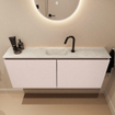 MONDIAZ TURE-DLUX Meuble WC 120 cm Rosee. Lavabo EDEN Opalo position milieu. Avec 1 trou de robinet. SW1104519