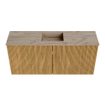 Mondiaz JOYA-DLUX 90cm meuble de toilette - couleur Oak - Vasque FAYE position Milieu 1 trou de robinet couleur Arena. SW1423855