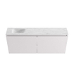 MONDIAZ TURE-DLUX Meuble toilette - 120cm - Cale - EDEN - vasque Opalo - position gauche - 1 trou de robinet SW1104220