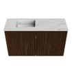 Mondiaz JOYA-DLUX Meuble de salle de bains 70cm - couleur Walnut - Vasque FAYE position Gauche 1 trou de robinet couleur Opalo. SW1422511
