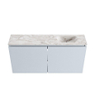 MONDIAZ TURE-DLUX Meuble toilette - 100cm - Clay - EDEN - vasque Glace - position droite - sans trou de robinet SW1103216