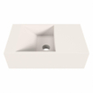 Mondiaz TYNE 40cm fontein solid surface kleur LINEN. Positie wastafel rechts SW760423