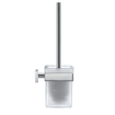 Duravit Karree ensemble balai WC avec verre mat modèle mural chrome SW55122