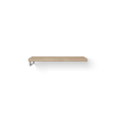Looox Wood collection Solo plan sous vasque - 120x46cm - Avec porte-serviettes (gauche) inox brossé - Chêne massif gris ancien SW108659